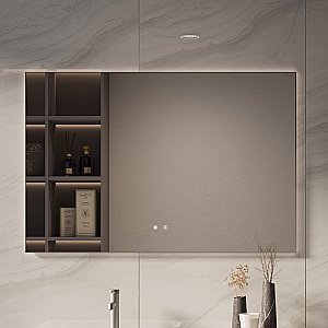 Зеркало LED Vincea VLM-4F120GM-2 120х80 вороненая сталь в ванную от интернет-магазине сантехники Sanbest