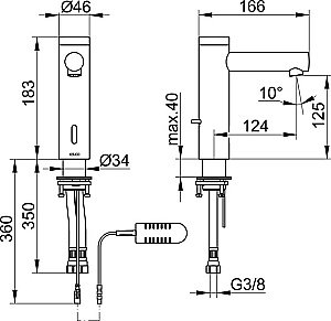 Смеситель для раковины KEUCO IXMO 59512371100 сенсорный купить в интернет-магазине сантехники Sanbest