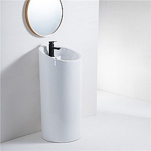 Раковина напольная Ceramalux N 45,5 P7030L белая купить в интернет-магазине Sanbest