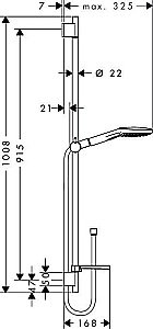 Душевой гарнитур Hansgrohe Raindance Select E120 EcoSmart 26623400 белый/хром купить в интернет-магазине сантехники Sanbest