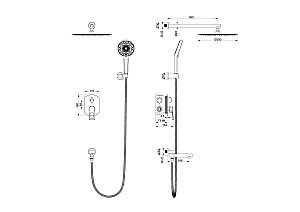 Душевая система встраиваемая WONZON & WOGHAND FRAME, Хром (WW-88939010-CR) купить в интернет-магазине сантехники Sanbest