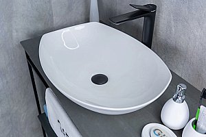 Раковина накладная Gid Creativo 56 N9137 51177 белая купить в интернет-магазине Sanbest