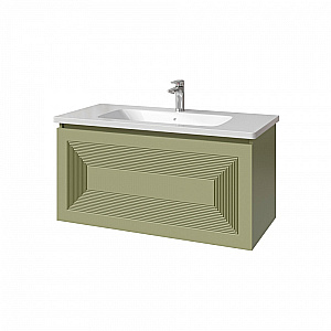 Тумба с раковиной Caprigo Modo-Quarta 100 с интегрированной ручкой, цвет на выбор/эмаль для ванной в интернет-магазине Sanbest