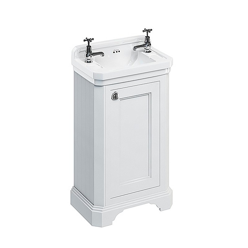 Тумба с раковиной Burlington Classic 51 белая матовая для ванной в интернет-магазине Sanbest