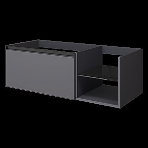 Тумба с раковиной Armadi Art QUATRO 6 120 ANTHRACITE/профиль ANTHRACITE для ванной в интернет-магазине Sanbest