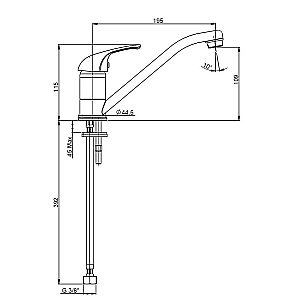 Смеситель для кухни Fortis by PAINI Roma 02CR573LM хром купить в интернет-магазине сантехники Sanbest
