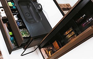 Тумба с раковиной Armadi Art Vallessi 100 дуб темный фактурный для ванной в интернет-магазине Sanbest