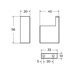 Крючок Cezares SLIDER-HK-IN сатин купить в интернет-магазине сантехники Sanbest