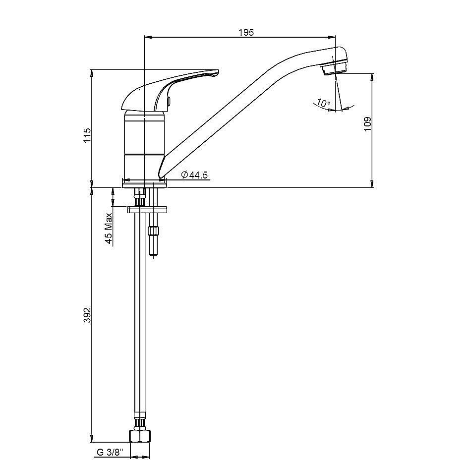 Смеситель для кухни Fortis by PAINI Roma 02CR573LM хром купить в интернет-магазине сантехники Sanbest