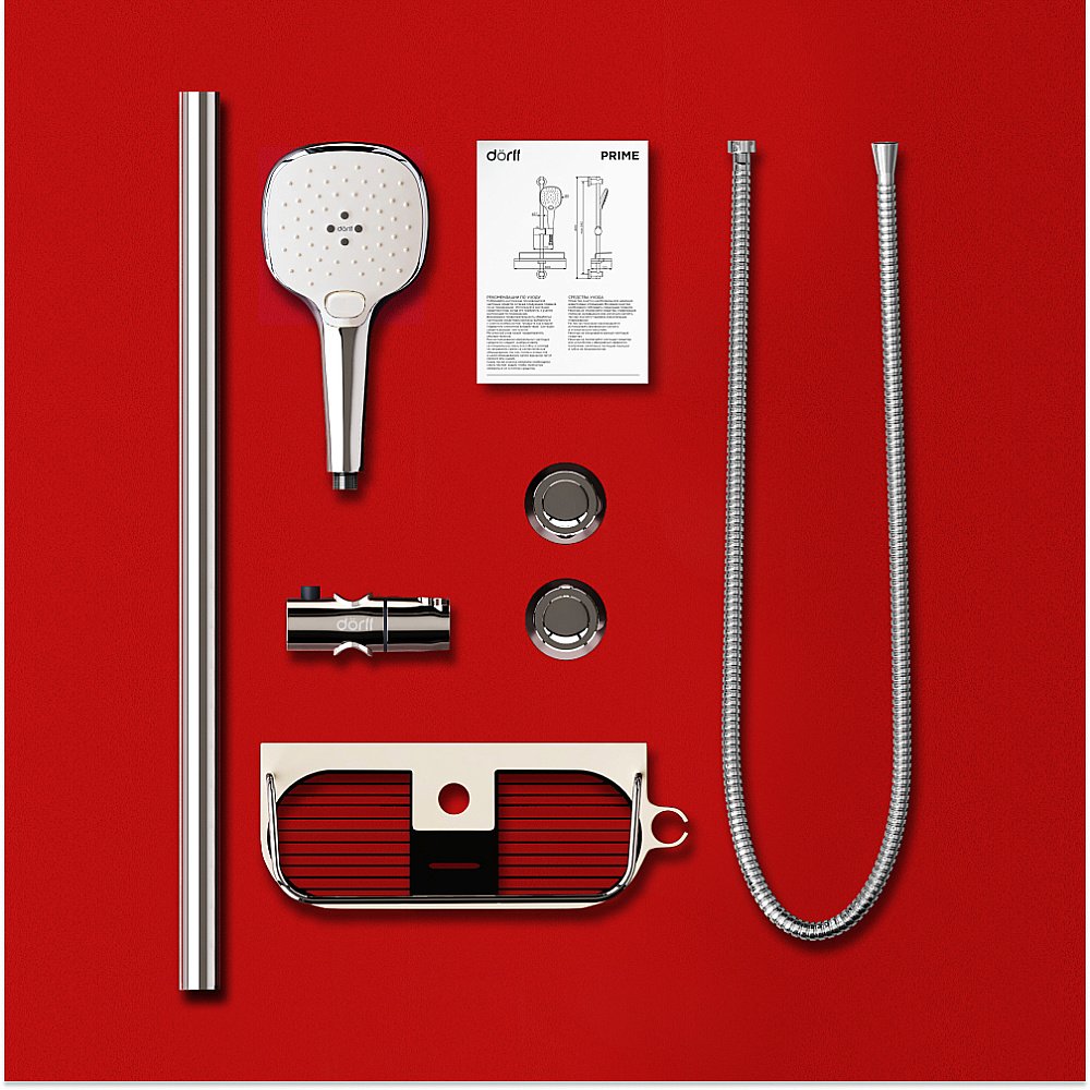 Душевой гарнитур Dorff Prime D0140000 хром купить в интернет-магазине сантехники Sanbest