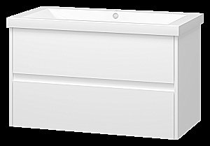 Тумба с раковиной Misty Алиса - 90 Э-Али01090-011П2Я белая для ванной в интернет-магазине Sanbest