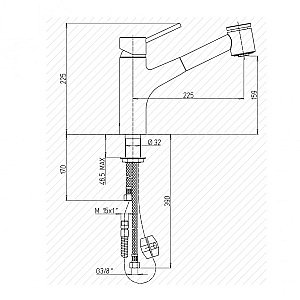 Смеситель для кухни PAINI Cox 78CR576LMKM хром купить в интернет-магазине сантехники Sanbest