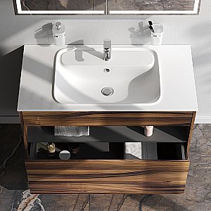 Тумба с раковиной AM.PM Func 100 дуб крафт для ванной в интернет-магазине Sanbest