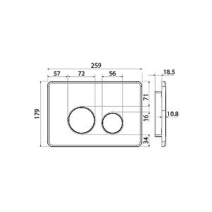 Кнопка для инсталляции IDDIS Unisteel UNS10S0i77 купить в интернет-магазине сантехники Sanbest