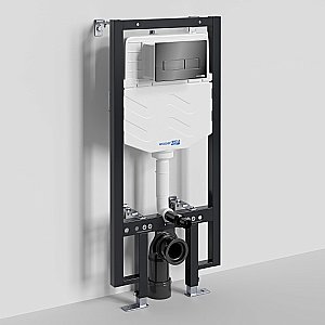 Инсталляция для унитаза WasserKraft Vils 56TLT.010.ME.PB03 с черной глянцевой кнопкой купить в интернет-магазине сантехники Sanbest