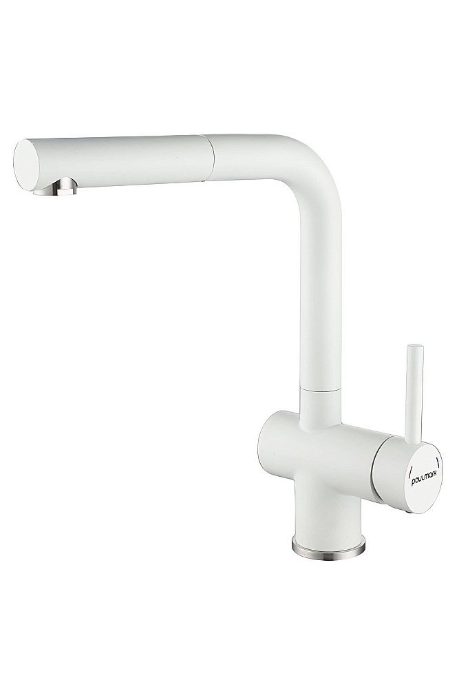 Смеситель для кухни Paulmark Dosse Do214418-WH белый матовый купить в интернет-магазине сантехники Sanbest