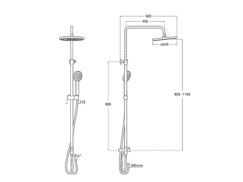 Душевая система Roca Victoria Connect Plus 5B9M61C00 купить в интернет-магазине сантехники Sanbest