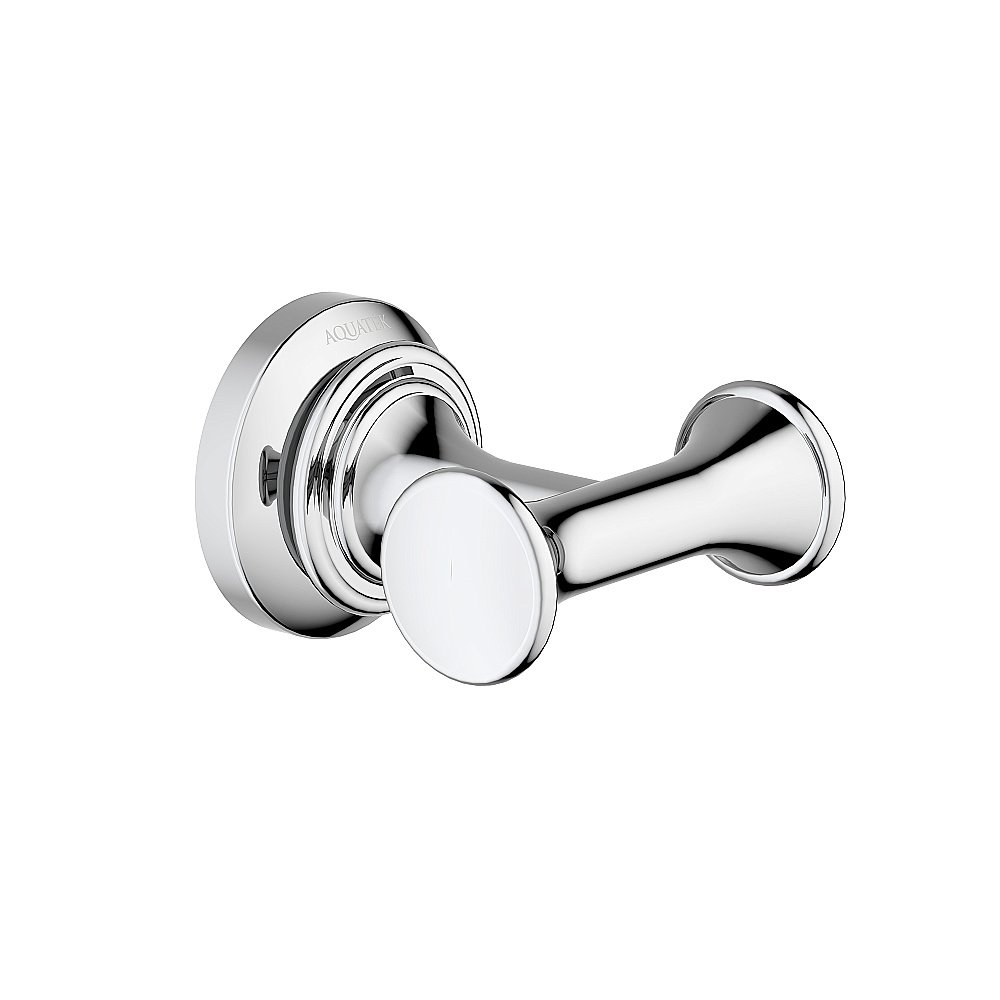 Крючок двойной Aquatek Классик AQ4502CR хром купить в интернет-магазине сантехники Sanbest