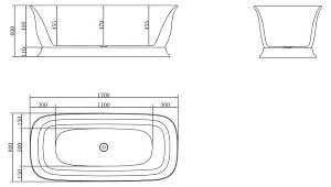 Ванна BelBagno BB400 170х80 купить в интернет-магазине Sanbest