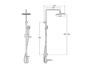 Душевая система Roca Victoria Connect Plus 5B9M61C00 купить в интернет-магазине сантехники Sanbest