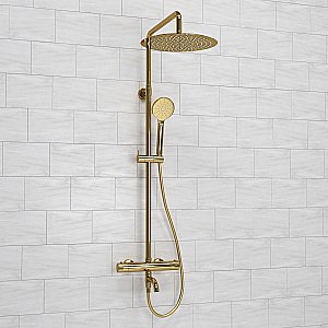 Душевая система WasserKRAFT Sauer A188.263.348.PG Thermo золото купить в интернет-магазине сантехники Sanbest