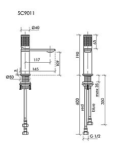 Смеситель для раковины Sancos Nexus SC9011BN брашированный никель купить в интернет-магазине сантехники Sanbest