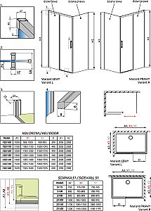 Душевой уголок Radaway Idea White KDJ 160х120 R стекло прозрачное/профиль белый матовый купить в интернет-магазине Sanbest