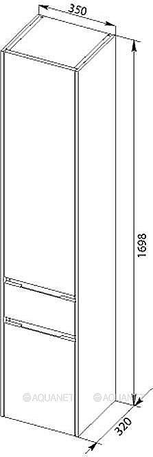 Шкаф-пенал Aquanet Латина 187544 35 белый для ванной в интернет-магазине сантехники Sanbest