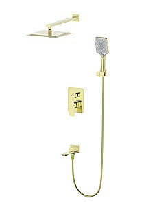 Душевая система встраиваемая WONZON & WOGHAND DIAMOND, Брашированное золото (WW-88939011-BG) купить в интернет-магазине сантехники Sanbest