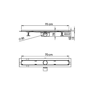 Душевой лоток Vincea Say ALMIRA JASMIN 605.70.P.PITI хром купить в интернет-магазине Sanbest