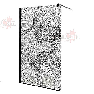 Душевое ограждение AvaCan MB120 профиль черный/стекло прозрачное с рисунком купить в интернет-магазине Sanbest