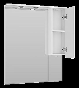 Зеркало со шкафом Misty Чегет 85 П-Чег-02085-01 белый в ванную от интернет-магазине сантехники Sanbest