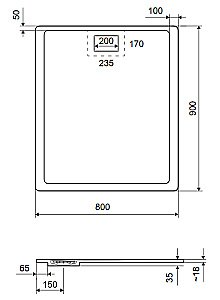 Душевой поддон Excellent Lavano 90x80 купить в интернет-магазине Sanbest