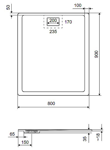 Душевой поддон Excellent Lavano 90x80 купить в интернет-магазине Sanbest