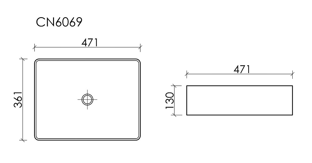 Раковина Ceramica Nova Element CN6069 белая купить в интернет-магазине Sanbest