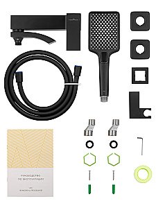Смеситель для ванны с душем WONZON & WOGHAND FIT, Черный матовый (WW-88639009-MB) купить в интернет-магазине сантехники Sanbest
