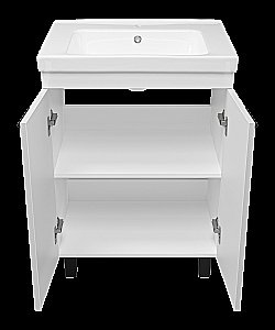 Тумба с раковиной Misty Спарта - 65 П-Спа-06065-01-01 белая для ванной в интернет-магазине Sanbest