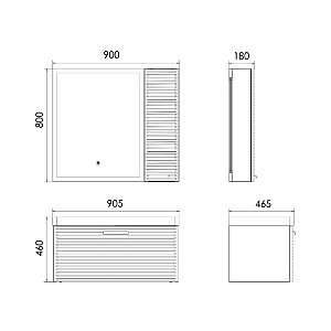 Тумба с раковиной Comforty Танжер 90 00-00019566 белая матовая для ванной в интернет-магазине Sanbest