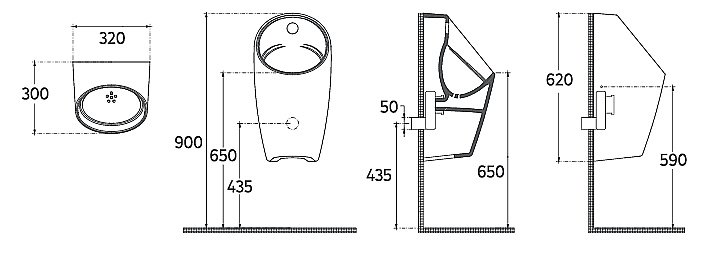 Писсуар ISVEA Infinity 10NF92001 белый купить в интернет-магазине Sanbest
