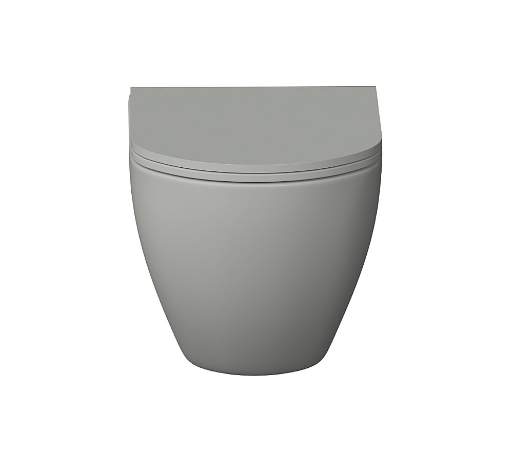 Унитаз подвесной Grossman Color GR-4455GMS безободковый, с крышкой микролифт, серый матовый купить в интернет-магазине Sanbest