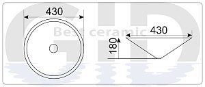 Раковина GID YJ848 купить в интернет-магазине Sanbest