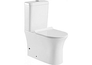 Унитаз-компакт Aquanet Rimless Roll-C CL-12249B с крышкой микролифт, с бачком, безободковый купить в интернет-магазине Sanbest