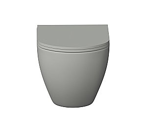 Унитаз подвесной Grossman Color GR-4455GMS безободковый, с крышкой микролифт, серый матовый купить в интернет-магазине Sanbest