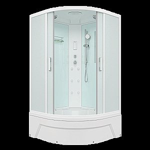 Душевая кабина Alex Baitler 120х120 ER5720TW3 стекло матовое/профиль белый матовый купить в интернет-магазине Sanbest