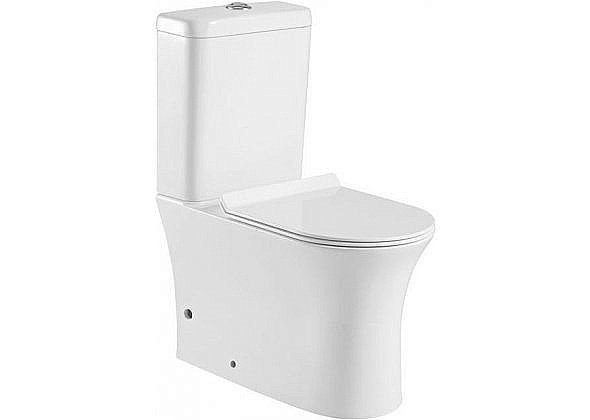 Унитаз-компакт Aquanet Rimless Roll-C CL-12249B с крышкой микролифт, с бачком, безободковый купить в интернет-магазине Sanbest