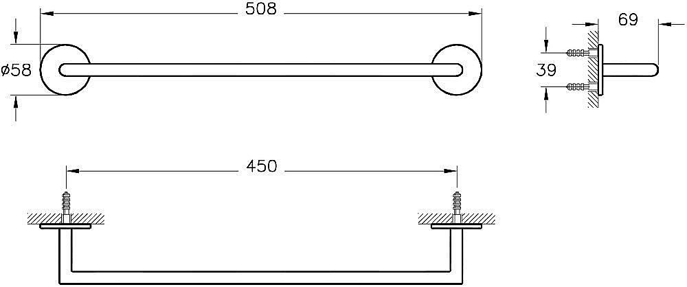 Полотенцедержатель Vitra Origin A4488636 купить в интернет-магазине сантехники Sanbest