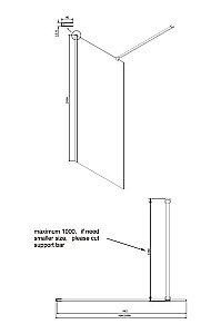 Душевое ограждение Ambassador Waik-in 100x200 15031102 купить в интернет-магазине Sanbest