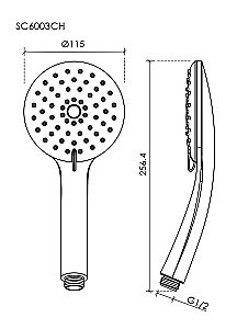 Душевая лейка Sancos Lotus SC6003MB черная матовая купить в интернет-магазине сантехники Sanbest