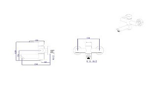 Смеситель для ванны Rush Santiago SUS1116-44 сатин купить в интернет-магазине сантехники Sanbest