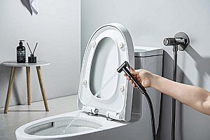 Гигиенический душ Aquatek Бетта AQ1023BGM оружейная сталь купить в интернет-магазине сантехники Sanbest